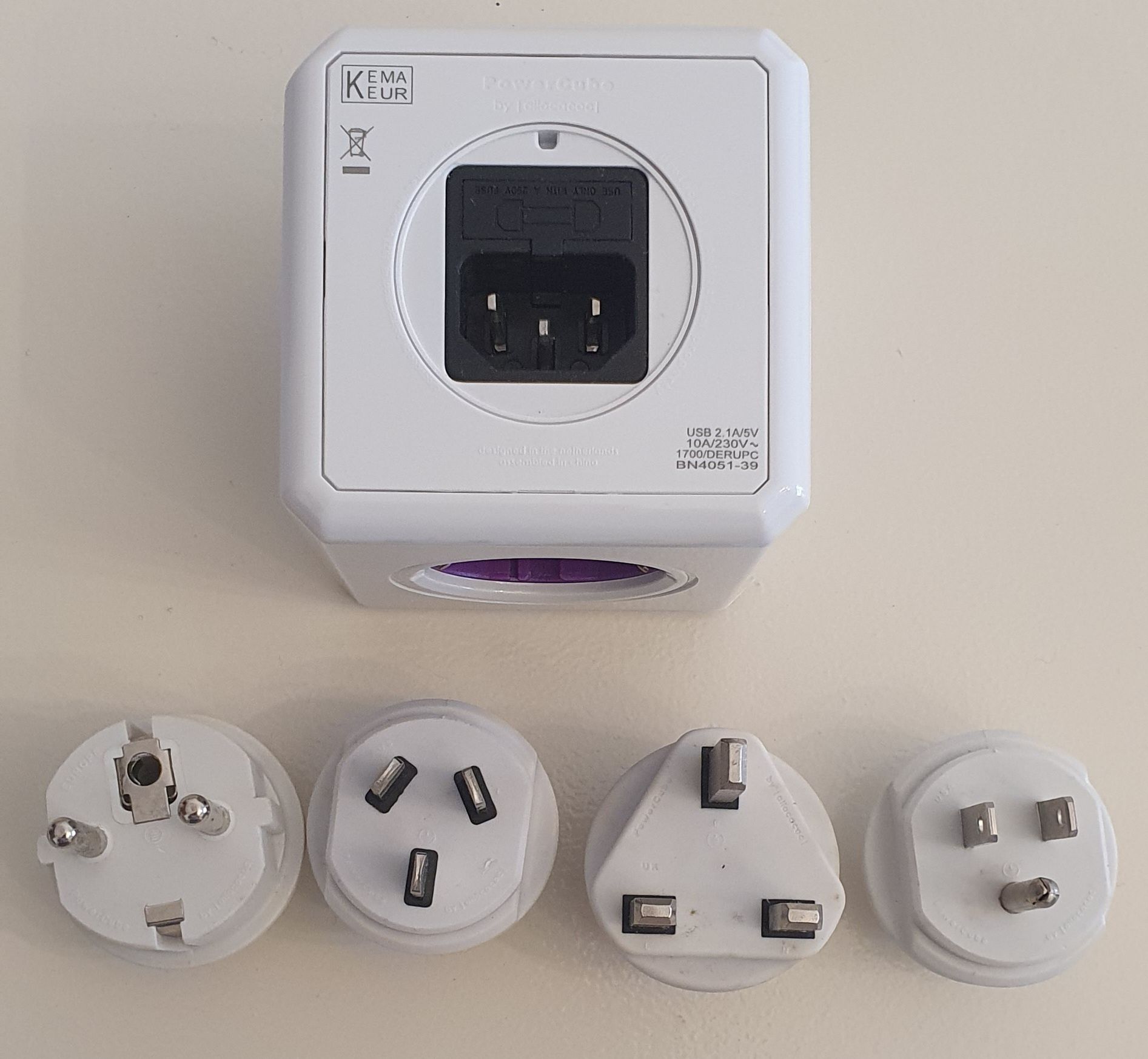 Adaptador de viagem POWERCUBE (ReWirable USB)
