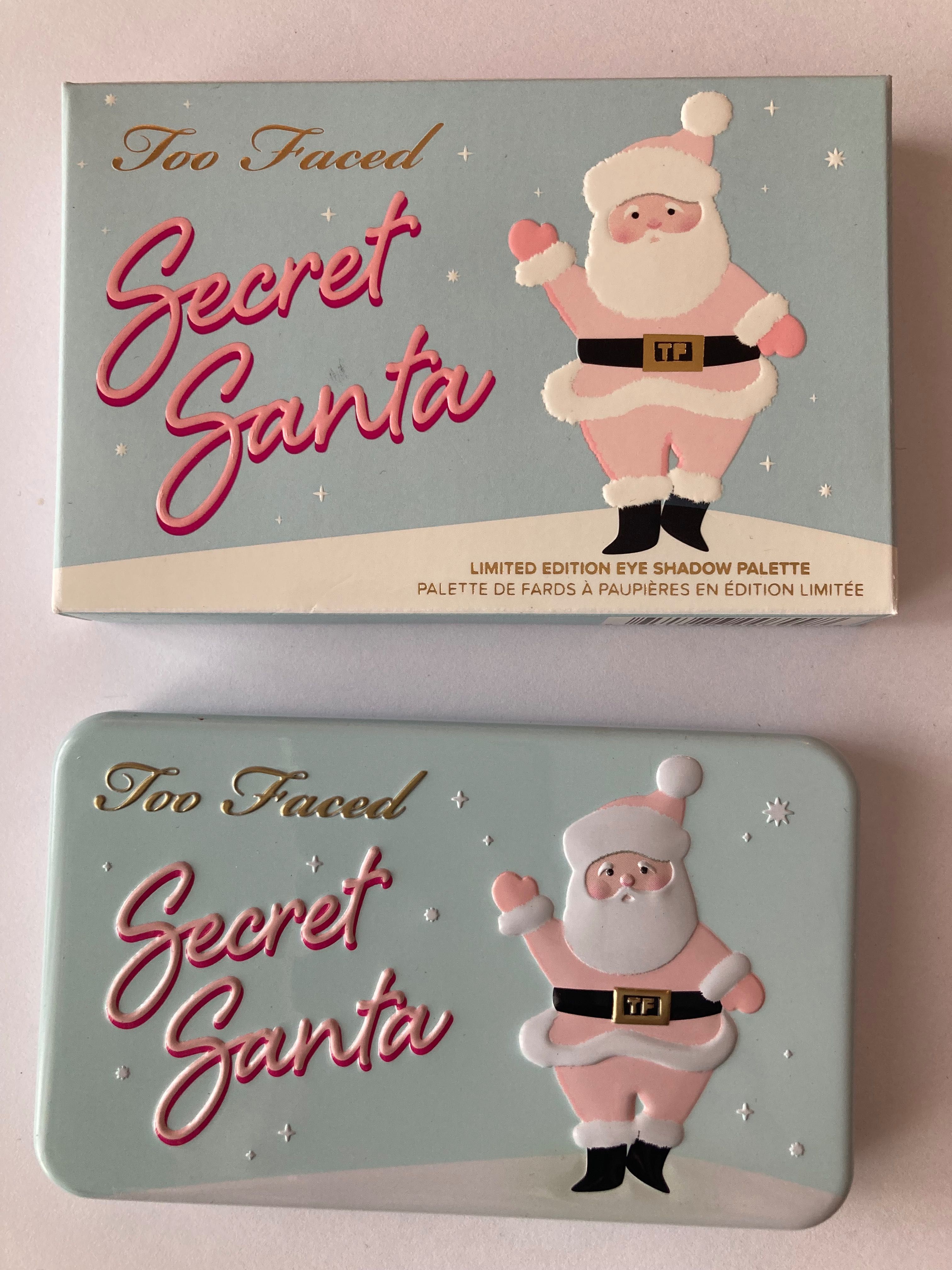 TooFaced Secret Santa - paletka cieni w metalowym opakowaniu