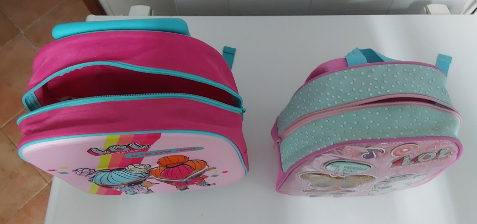 2 MOCHILAS IMAGEM 3D E 2D CRIANÇA.Casa,Escola,Viagens,Passeio.Quarto.