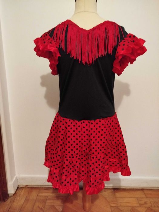 Carnaval Vestido sevilhana + xaile 5/10 anos