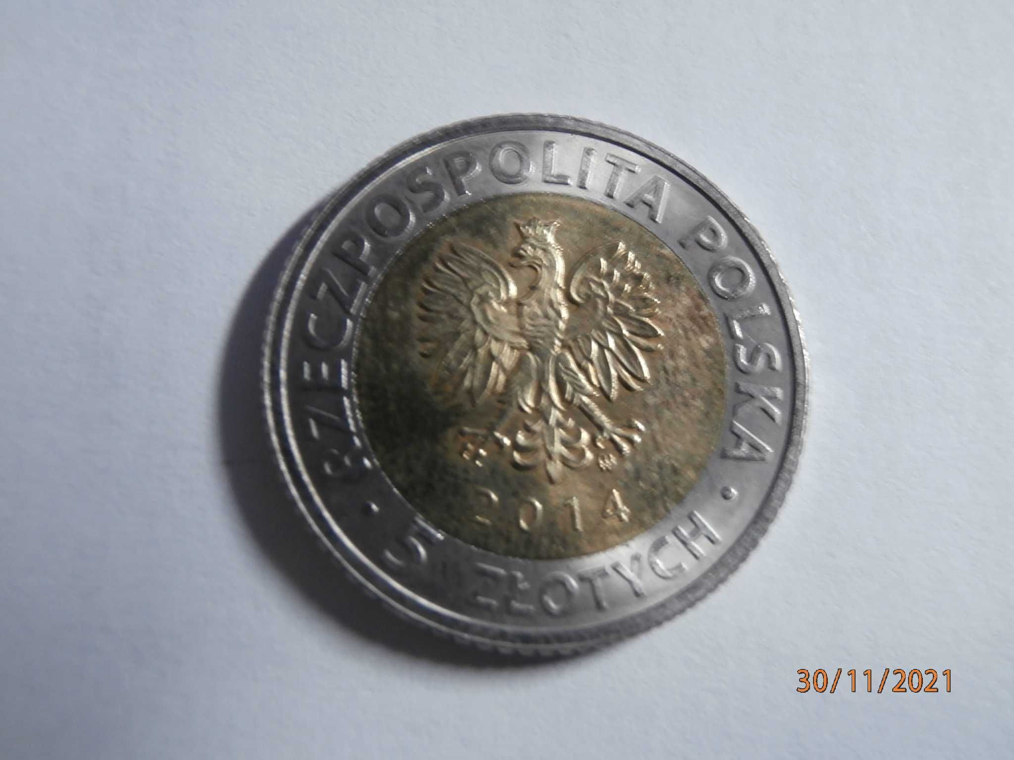 Moneta okolicznościowa 5 złotych 25 lat wolności 2014r.