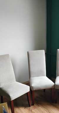 Krzesła kuchnia jadalnia tapicerowane materiał wodoodporny 4 sztuki