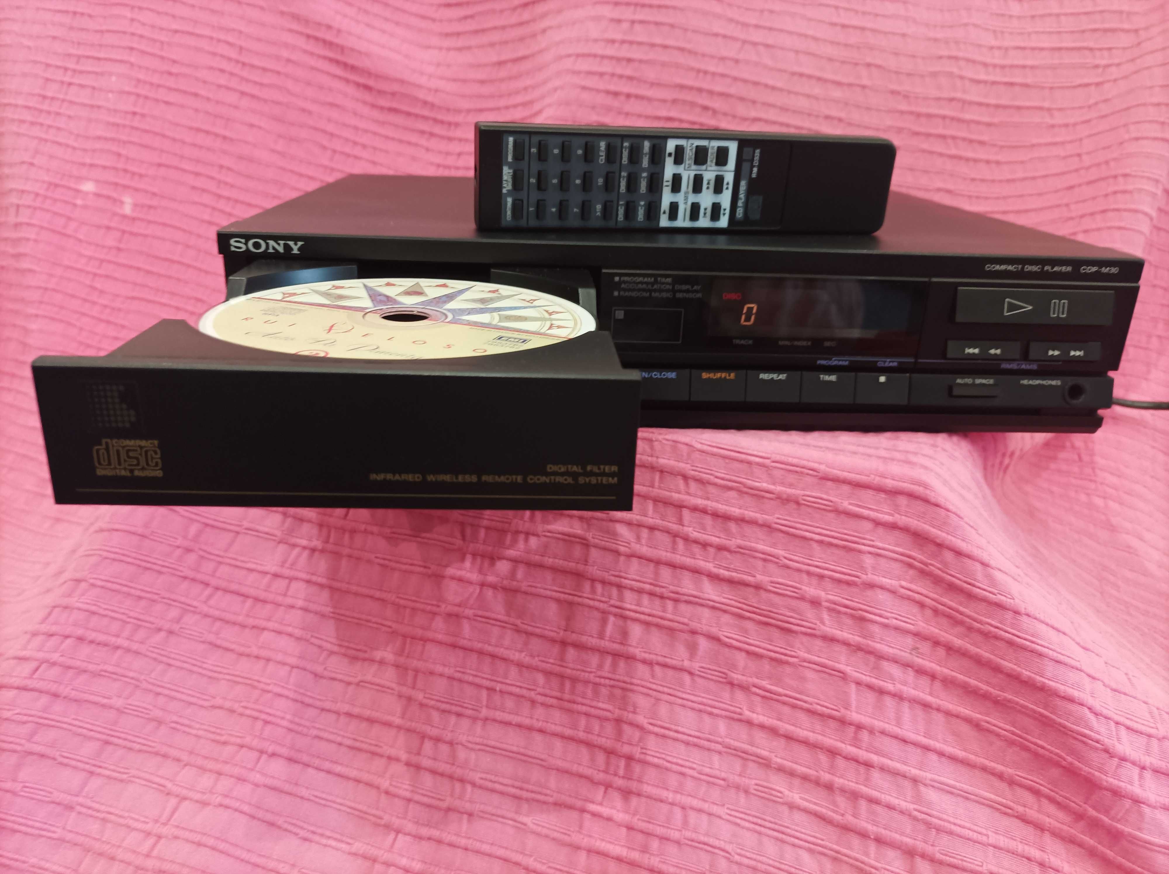 Sony CDP-M30 Compact Disc Player - Com Controlo Remoto - Vintage