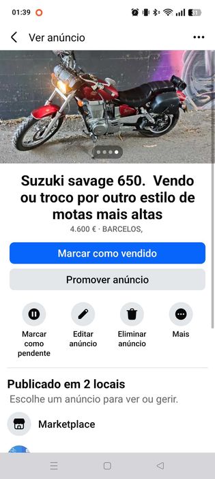 Suzuki savage 650  Vendo ou troco