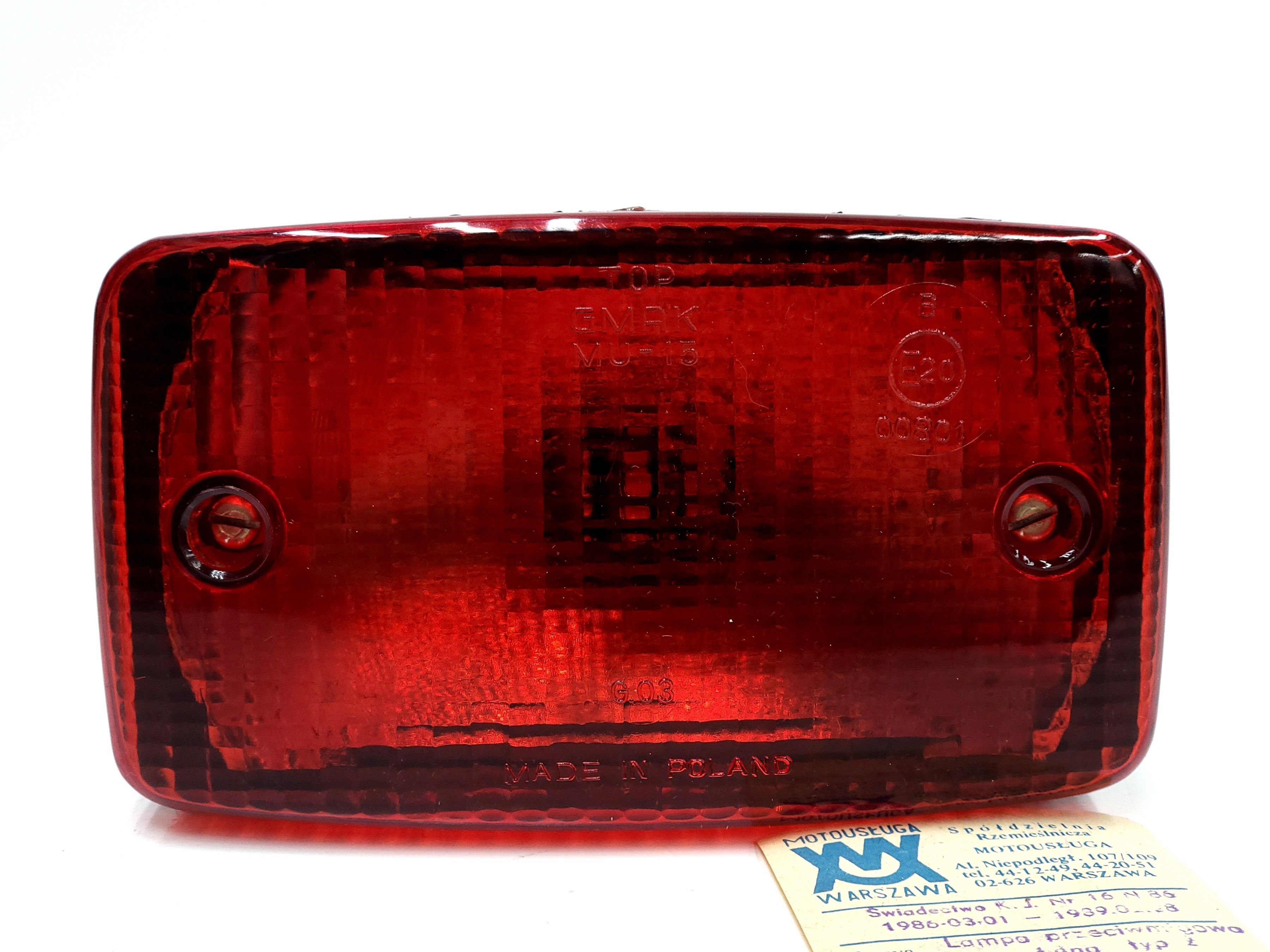 NOWA Lampa światło przeciwmgłowe Fiat 126P PRL