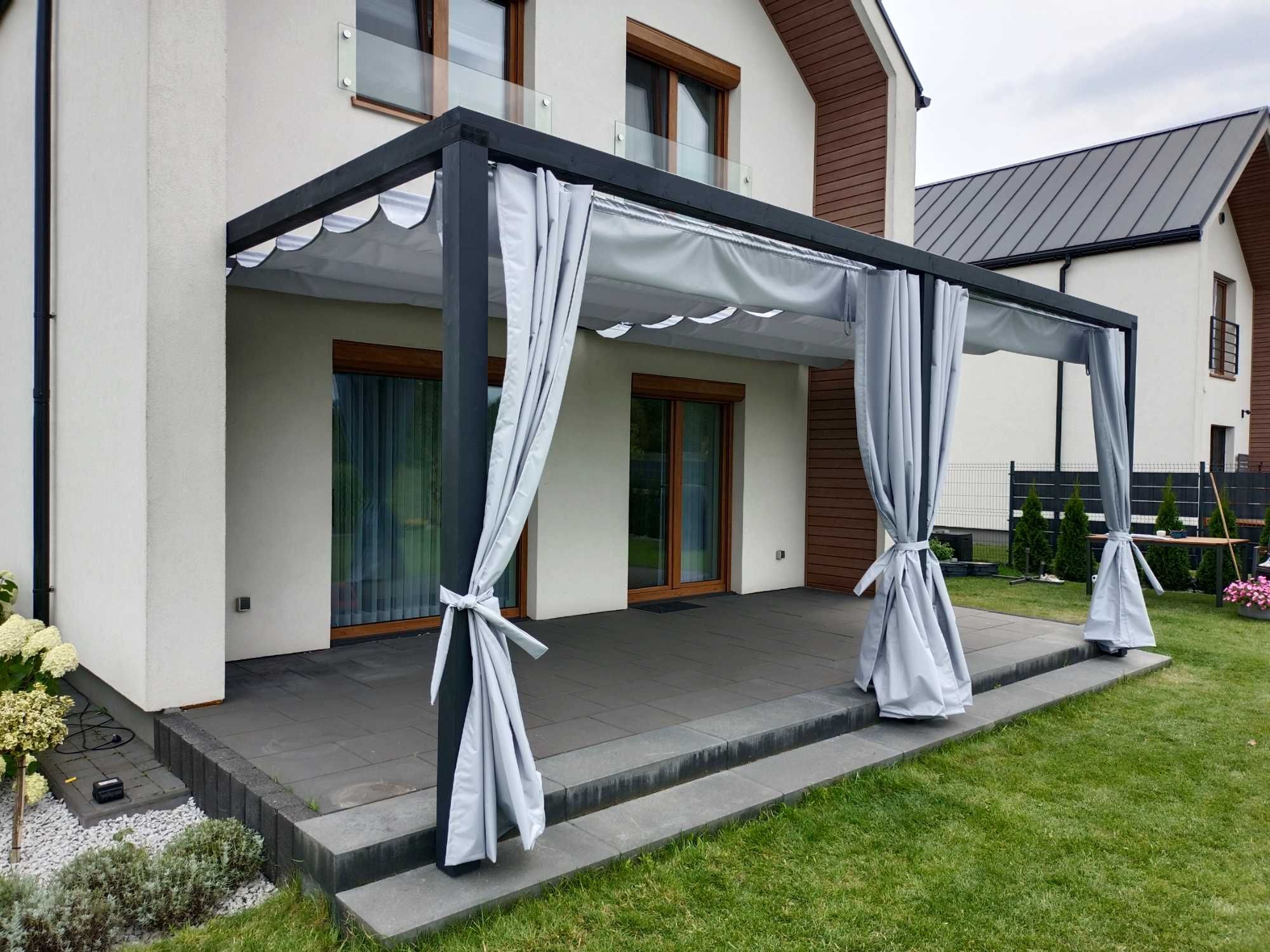 Zadaszenie tarasu nowoczesna pergola tarasowa poliwęglan altana