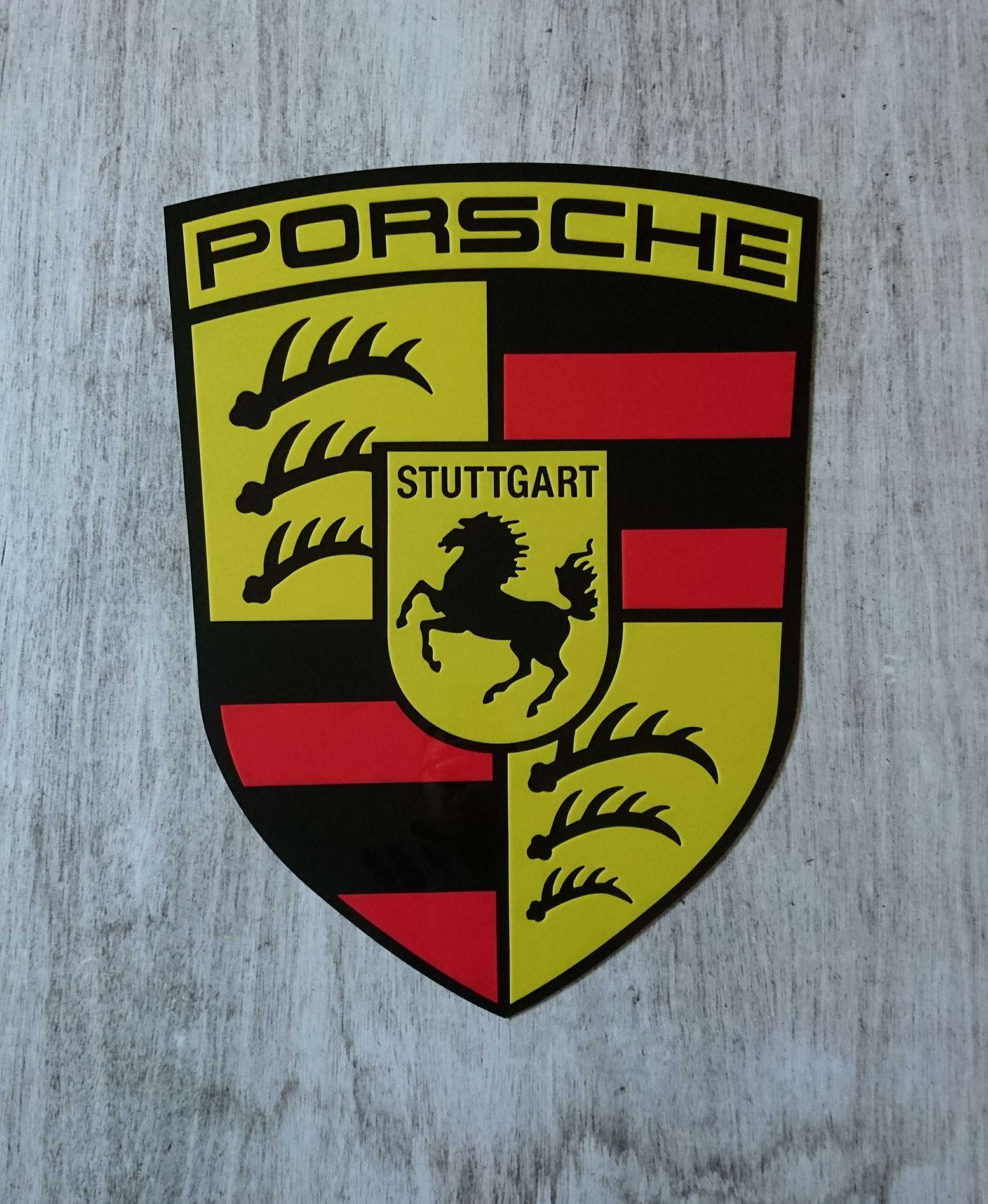 Logo szyld emblemat Porsche do garażu pokoju na ścianę prezent