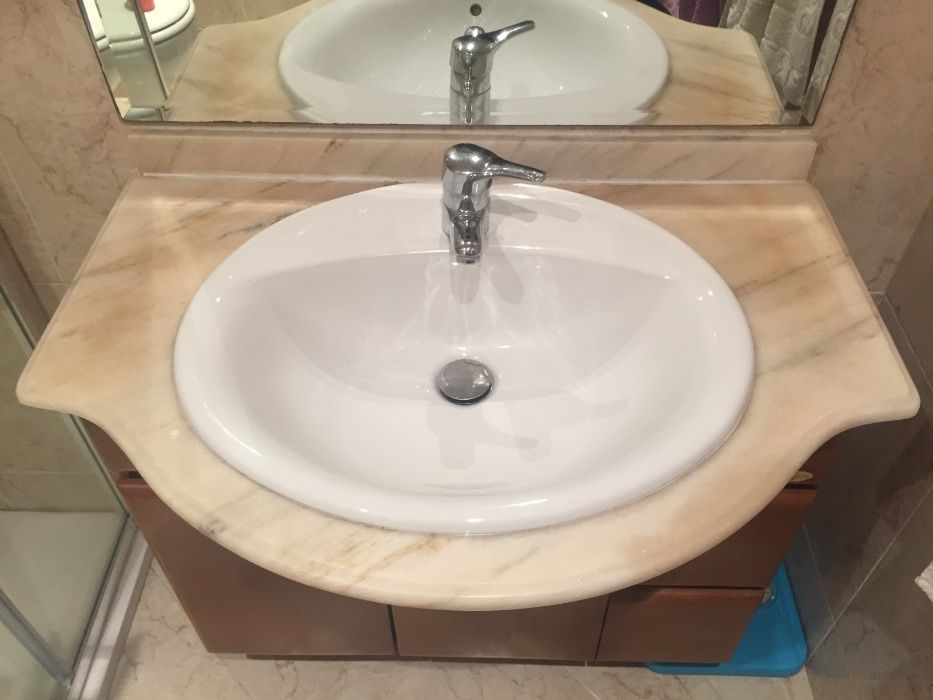 Móvel casa de banho em madeira mdf com lavatório roca