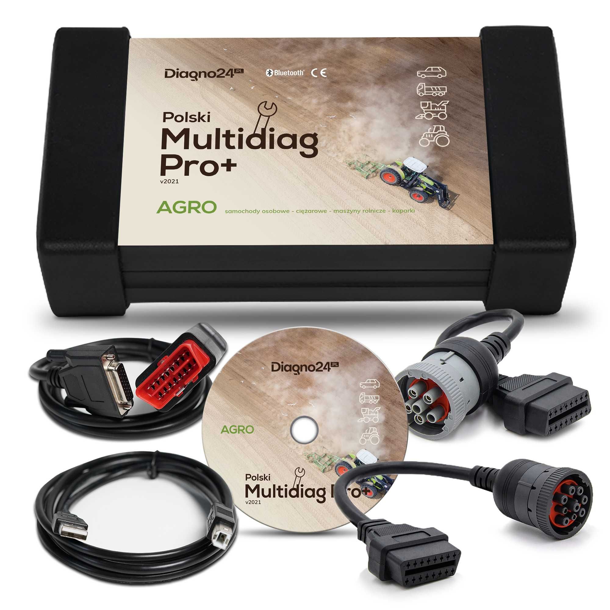 MAKSYMALNY Zestaw Diagnostyczny AGRO Multidiag Delphi Autocom