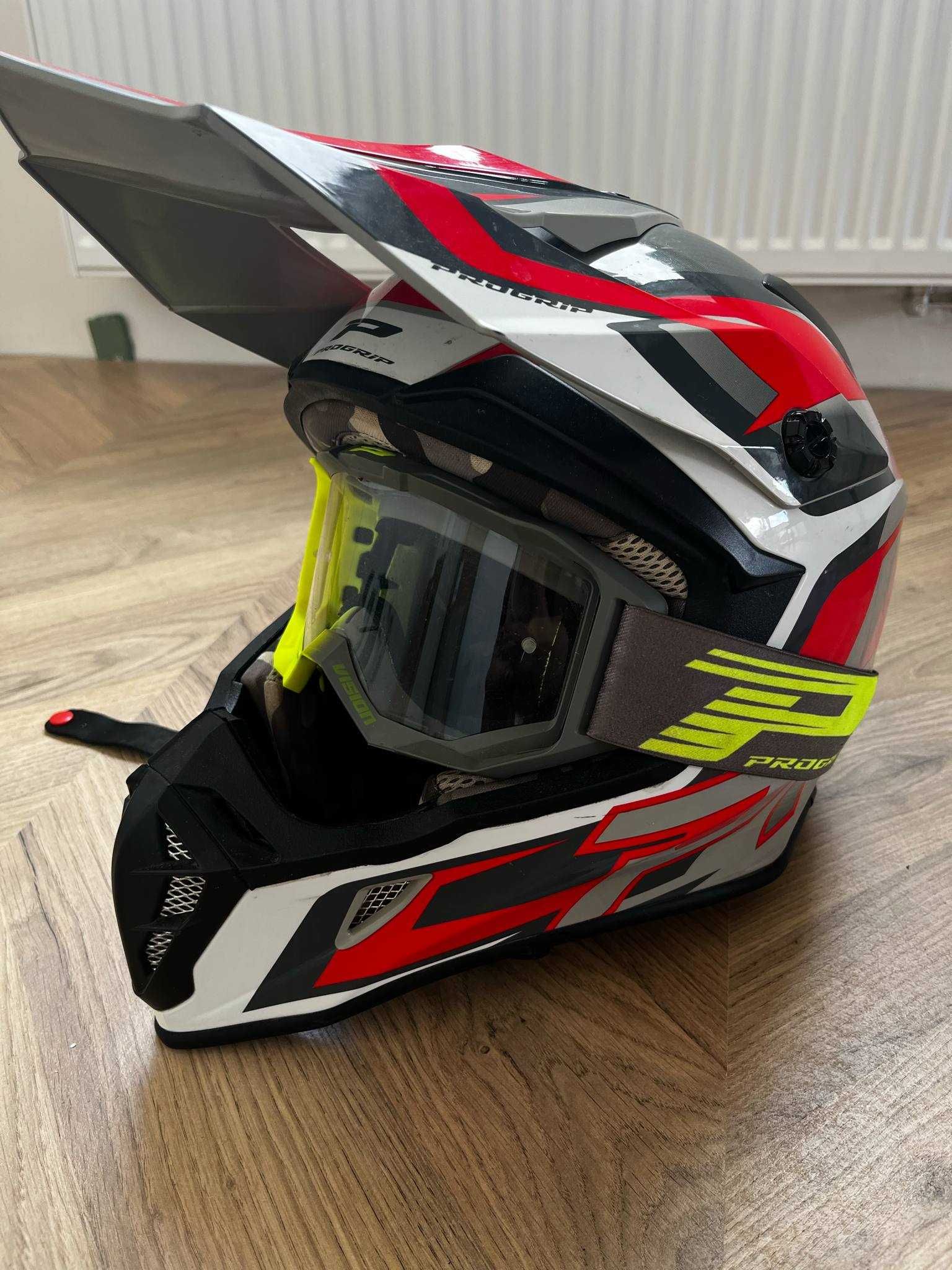 Kask i ochraniacze progrip cross