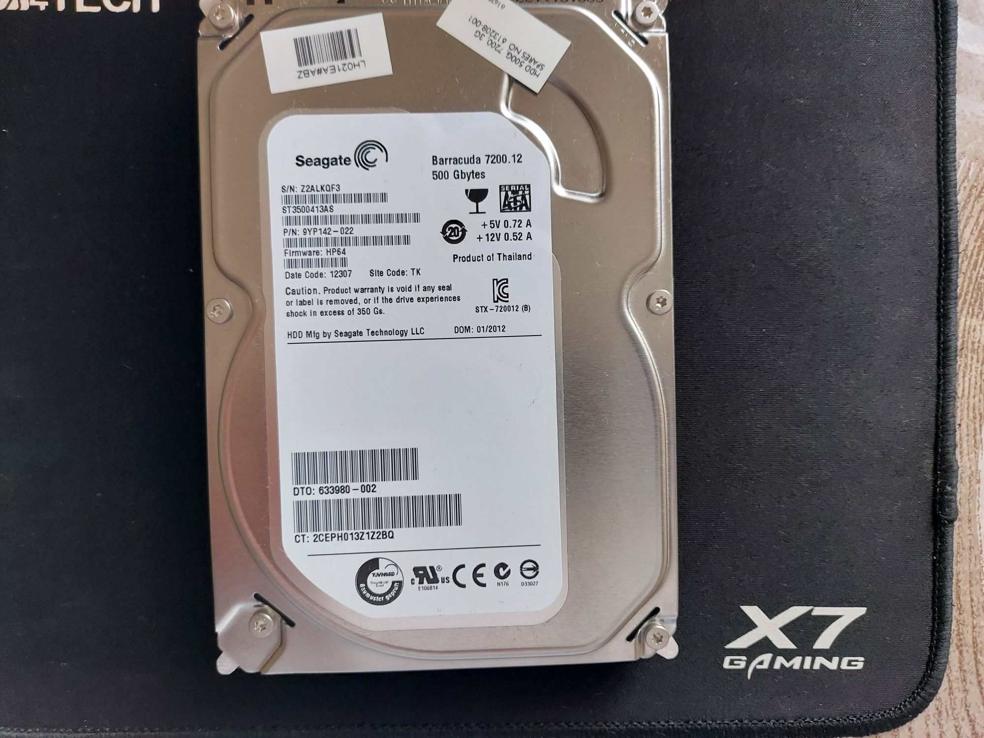 Hdd 3,5" Sata III 500GB WD blue 7200 RPM, SATA 6 GB/s, 16 MB