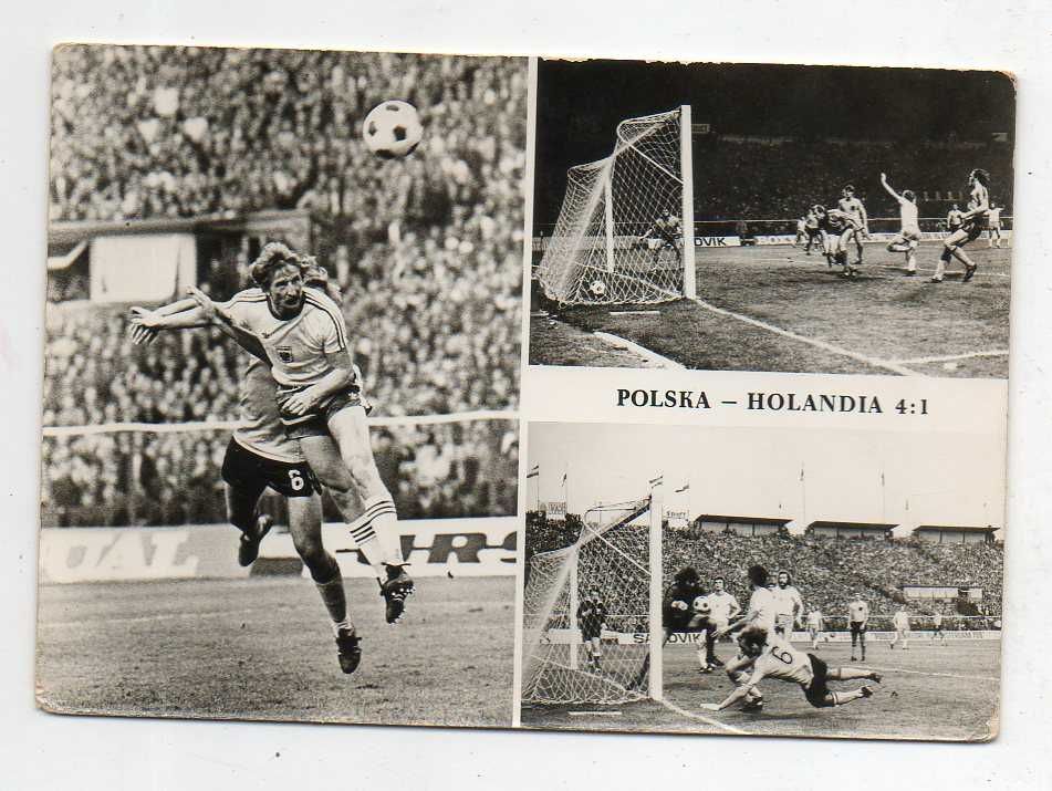 Pocztówka Mistrzostwa Świata 1974 Polska - Holandia