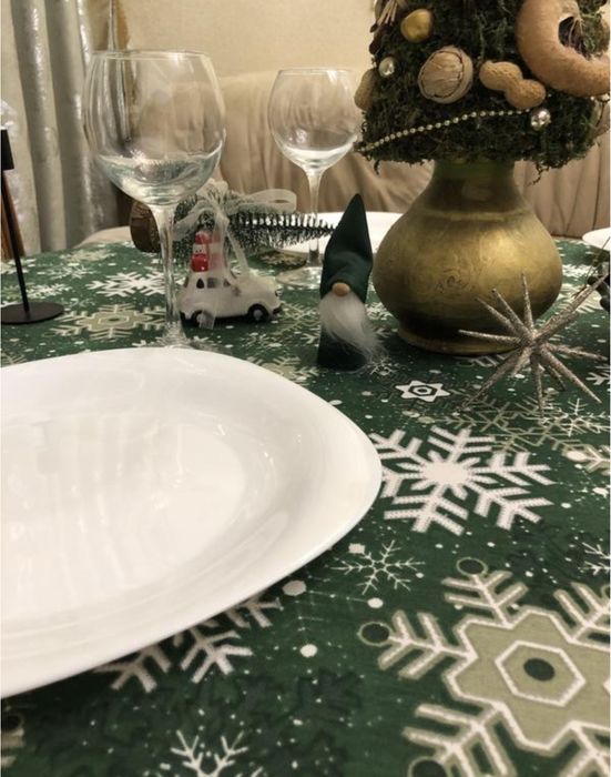 Скатертина новорічна брудовідштовхуюча з тефлоновим покритиям