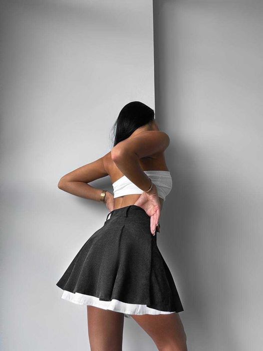 Жіноча вельветова спідниця-шорти юбка шорти з вельвету з імітацією