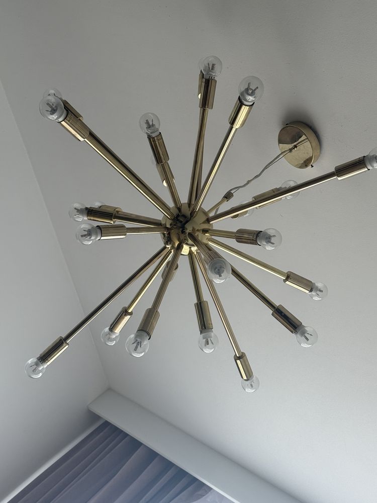 Lampa sufitowa zlota