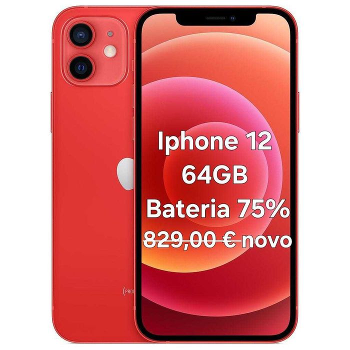 Iphone 12 64gb. 75% Bateria. Ótimo estado. Tudo de origem