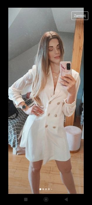 Peruka 70cm sombre blond