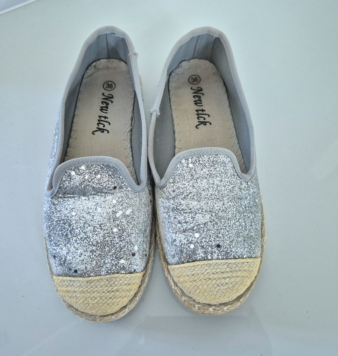 Espadryle brokatowe
