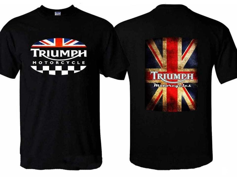 TRIUMPH Motorcycle Koszulka Męska XL Motocyklowa Bawełna Tshirt Super