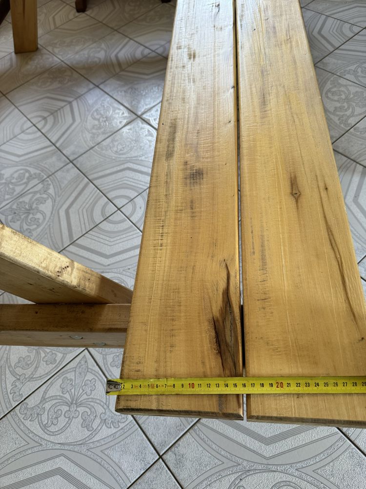 Stół ława zestaw jadalnia drewno lipowy ławostół ogrodowy lipa wygodne