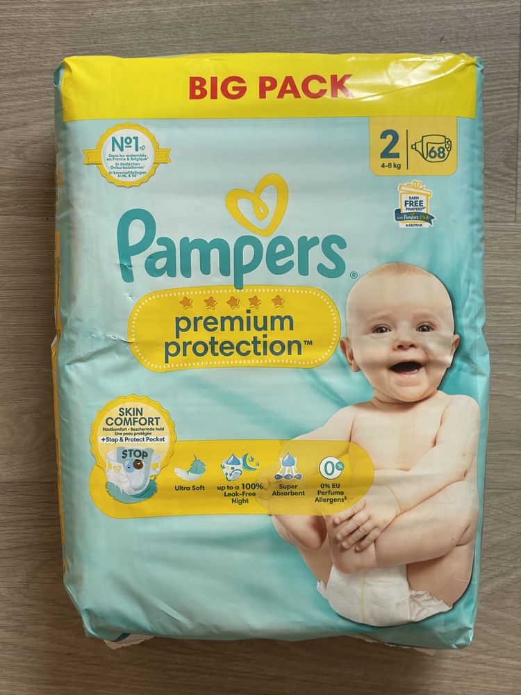 Підгузки / памперсы Pampers 2 68 шт 4-8 кг