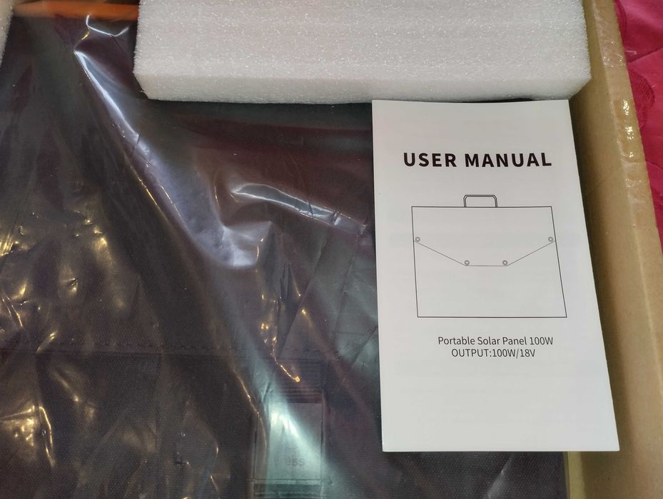 Розкладна, переносна сонячна панель на 100W