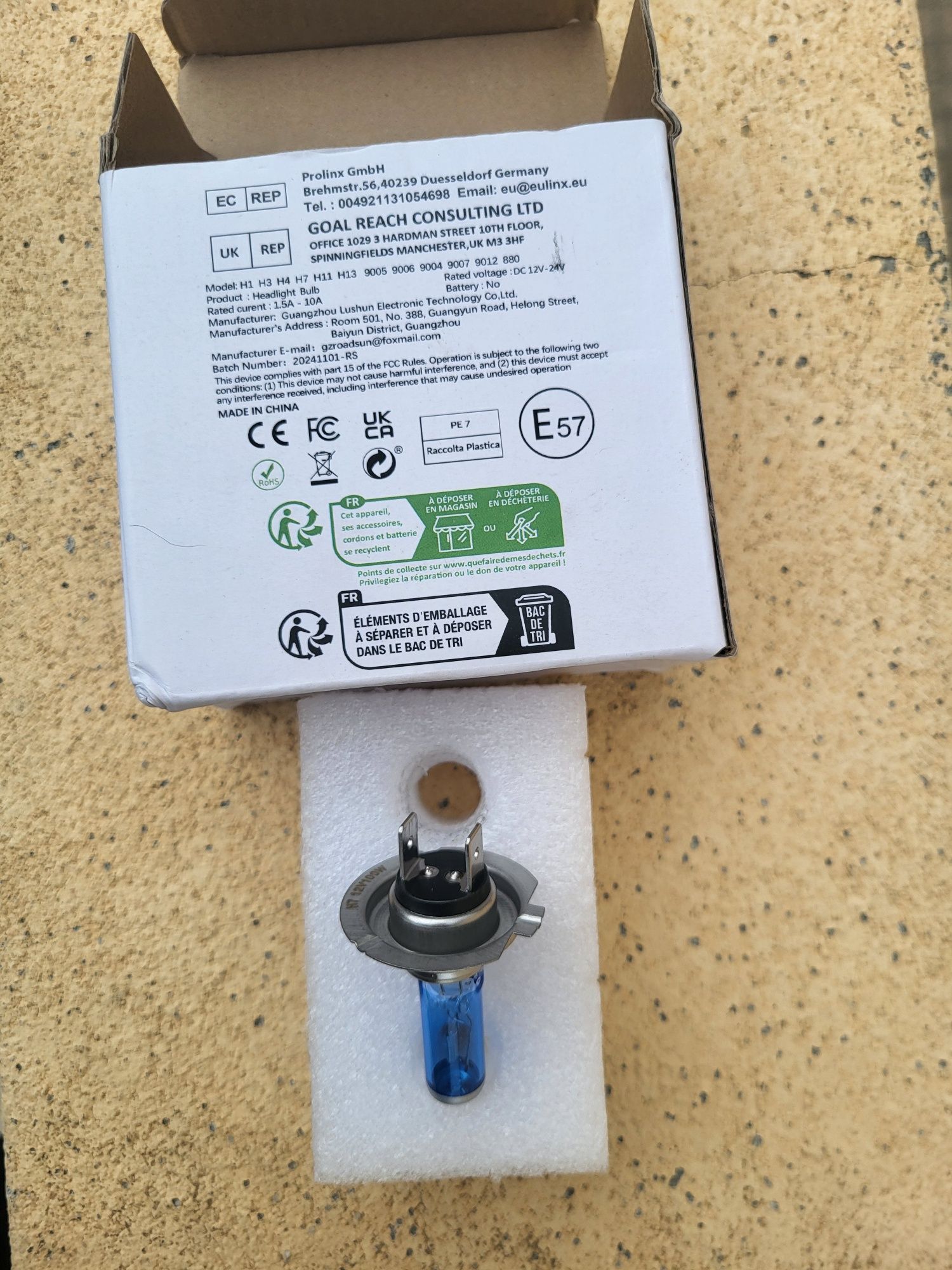 Lampadas h7 halogéneo cor branca