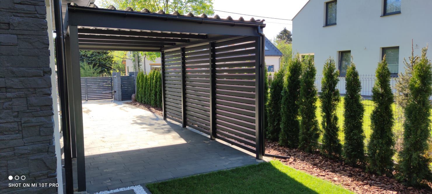 Carport, nowoczesna wiata garażowa, altana, zadaszenie