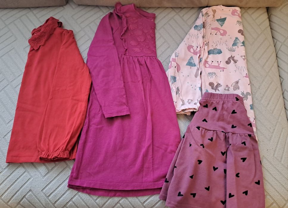 Paka ubrań dla dziewczynki w rozm. 116-122  na jesień/zima