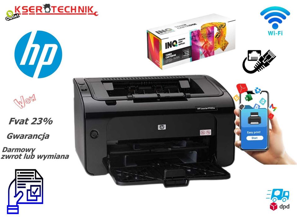 HP LaserJet Pro P 1102W - drukarka laserowa z Wi-Fi / Tanie tonery