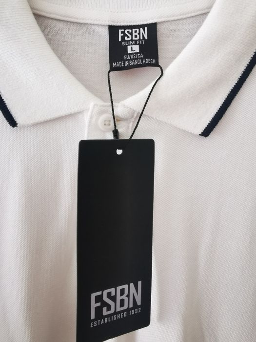 Pólo Fishbone Branco Tam L