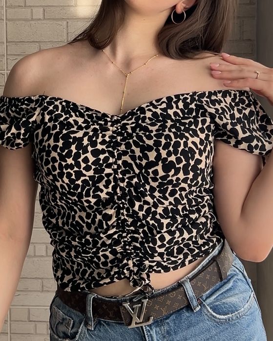 Топ з відкритими плечима H&M