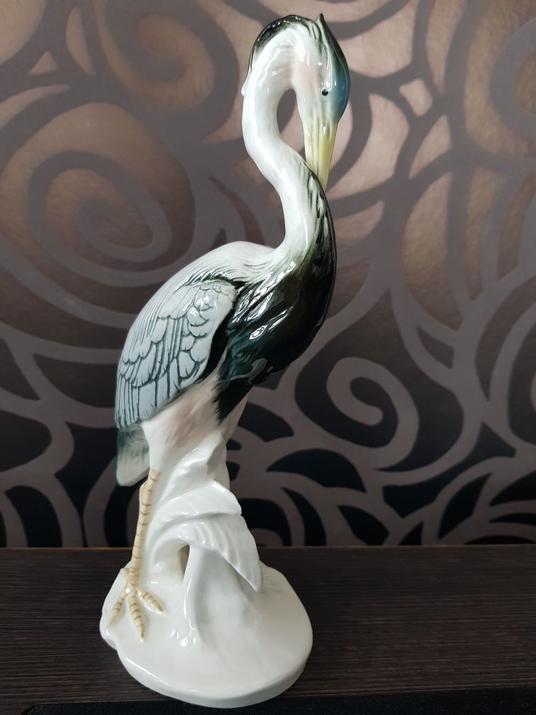 Czapla figurka z porcelany Karl ENS