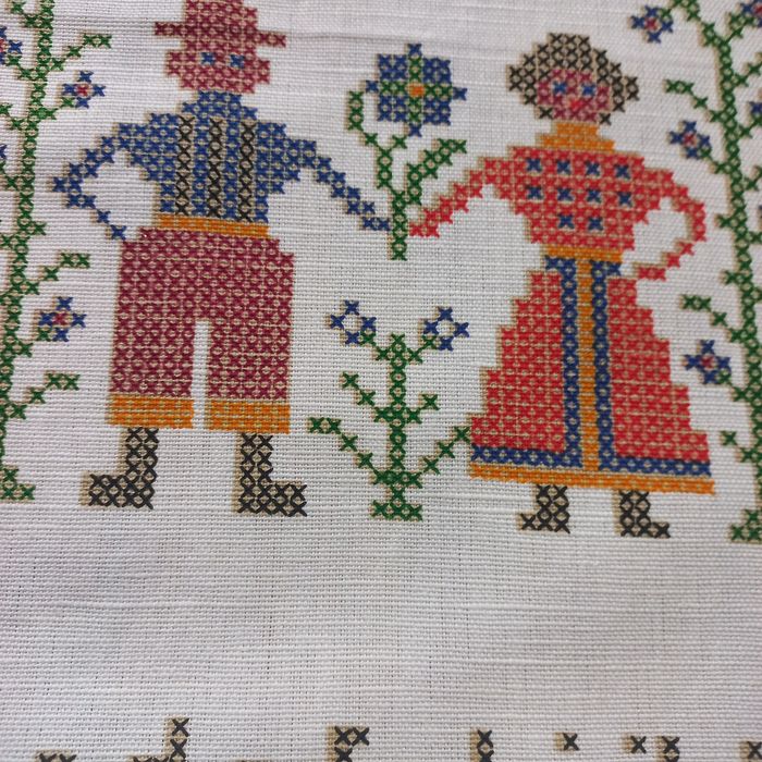 Niemiecka makatka nowa len bawełna