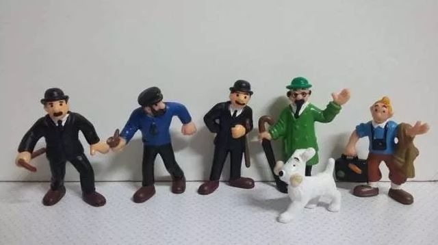 Coleção completa boneco figuras PVC Tintin 1985 - schleich