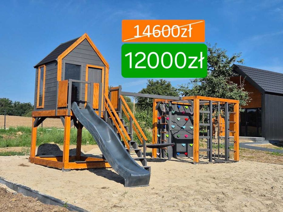 Plac zabaw - mała stodoła z małpim gajem