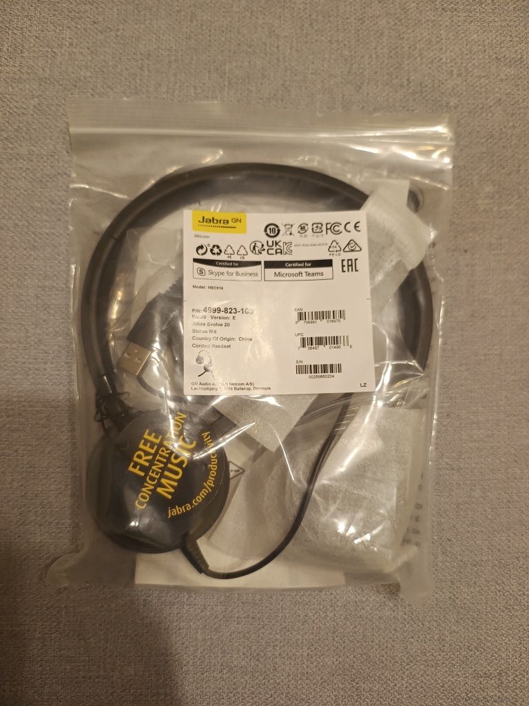 Jabra słuchawki zestaw słuchawkowy Evolve 20 Stereo MS HSC016 nowy