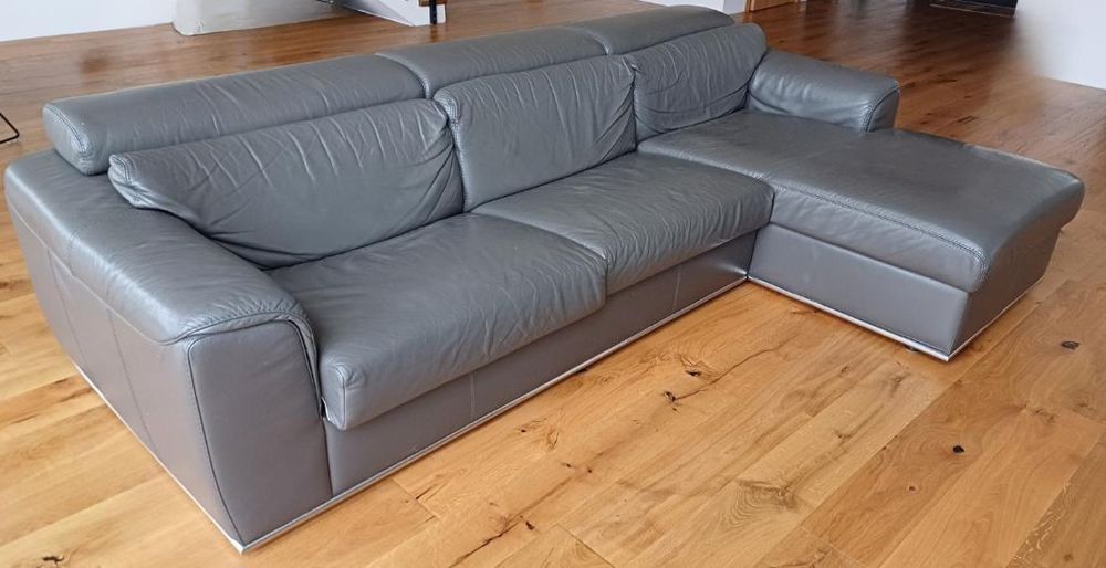 Sofa skórzana Kler funkcja spania i skrzynia