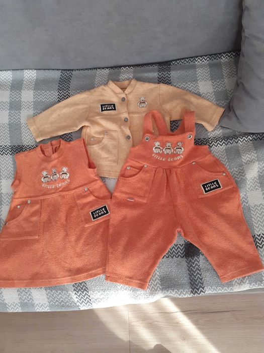 Zestaw komplet 3 części bluza sukienka spodnie 68 74