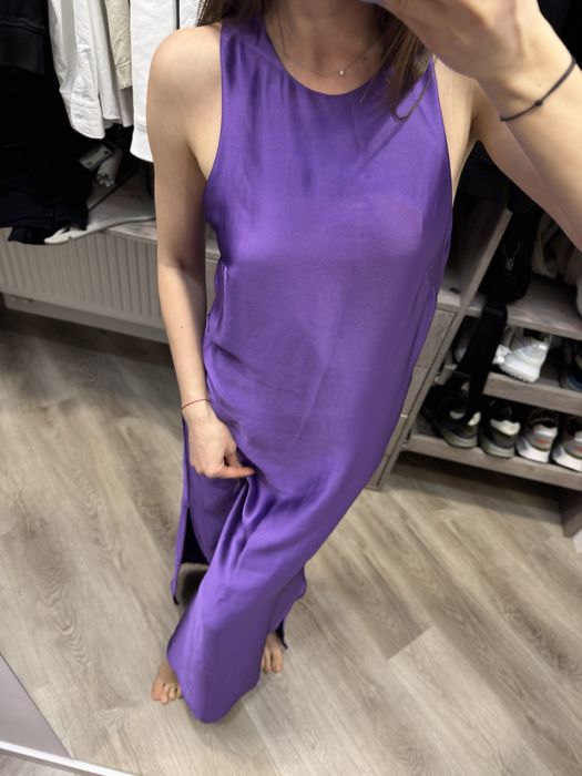 Mango selection s 36 атласна сукня з перехресною спинкою міді