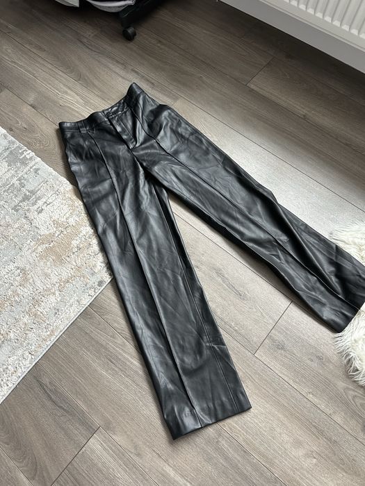 Шкіряні штани zara зара 36 розмір