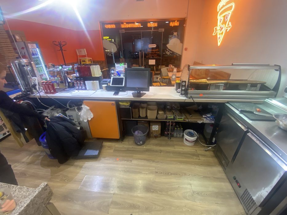 Барная стойка с тумбой и полкой