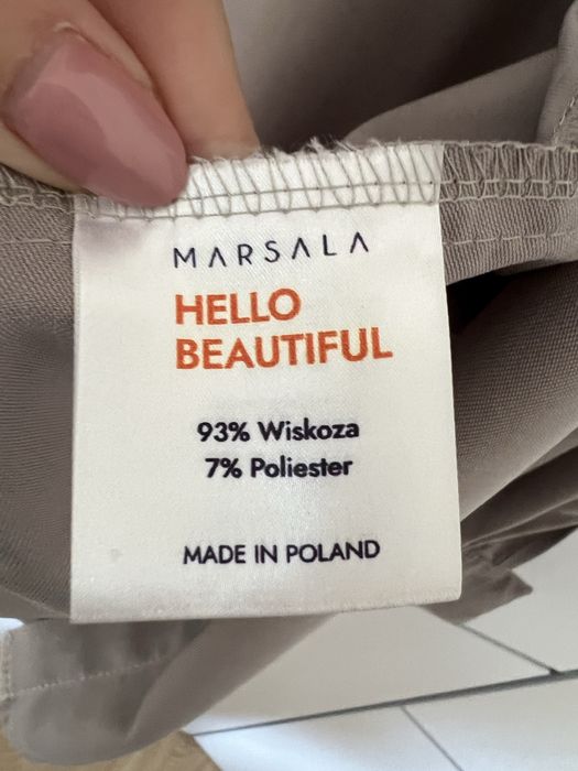 Marsala Luźna koszula z wiskozy w kolorze pearl grey - Obsession S/M