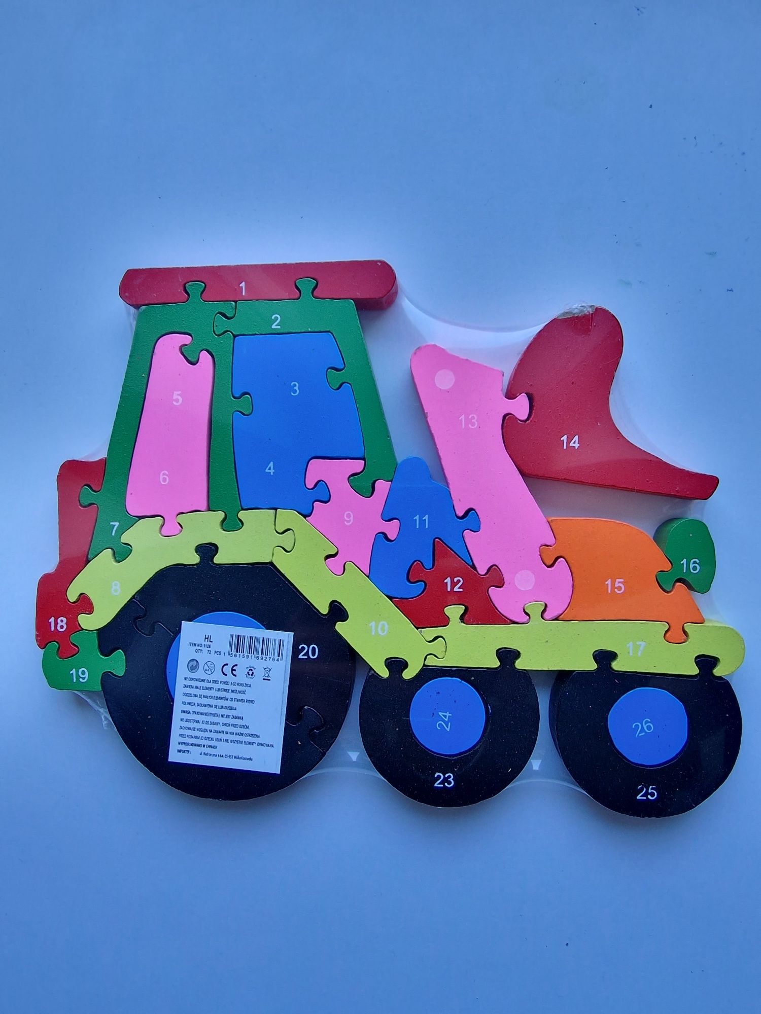 Ciagnik Traktor ukladanka puzzle drewniane