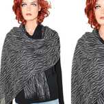 sp2 KIK stylowy szal chusta Zebra 70x184