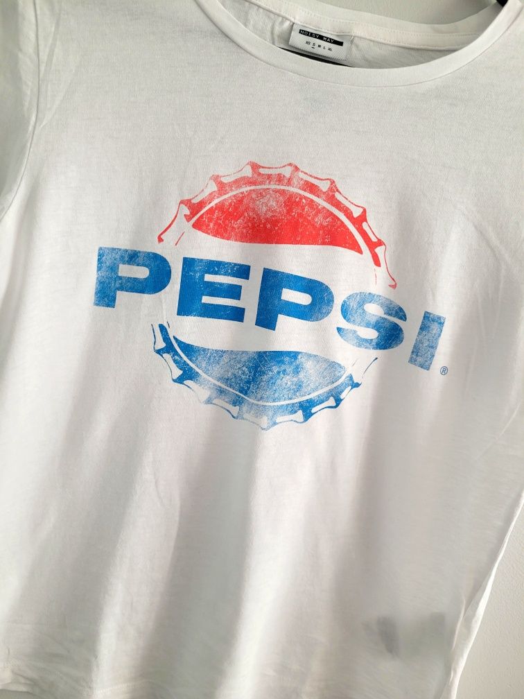 Biała koszulka damska Pepsi Noisy May rozmiar S