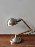 Lampa biurkowa metal drewno