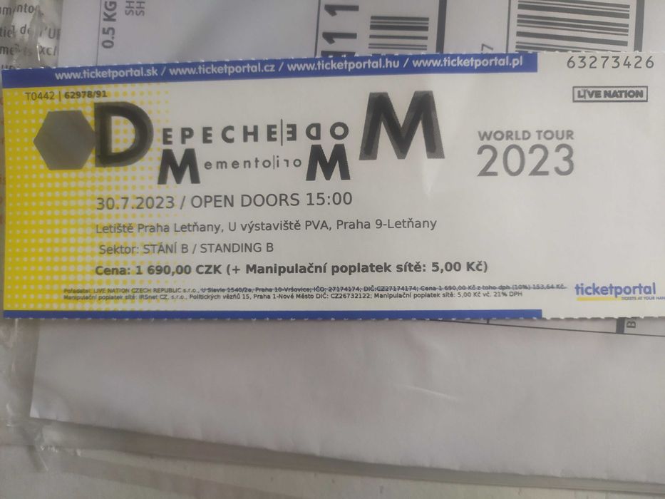 Bilet na Depeche Mode do Pragi (płyta)