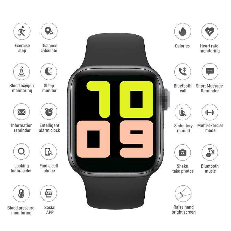 SmartWatch  telefon Bluetooth tętno ciśnienie kroki kalorie menu PL.
