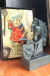 Chapa metal Quadro Vintage Coelho Branco Alice Cavalo Nova embalada